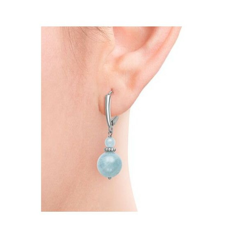 Jewelry & Watches * | Hot Sale Giani Bernini Milky Aquamarine Drop Earrings In , Created For Macy;S Sterling Silver