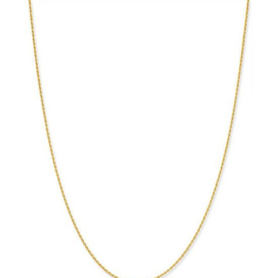 Jewelry & Watches * | Cheapest Giani Bernini Thin Rope Chain 16 Necklace (1.5Mm) In 18K Gold-Plate Over Sterling Silver, Created For Macy'S (Also In Sterling Silver) Gold Over Silver