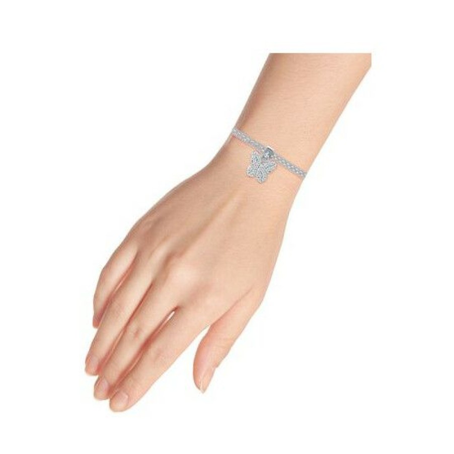 Jewelry & Watches * | Best Sale Giani Bernini Cubic Zirconia Butterfly Charm Bismark Chain Bracelet, Created For Macy'S