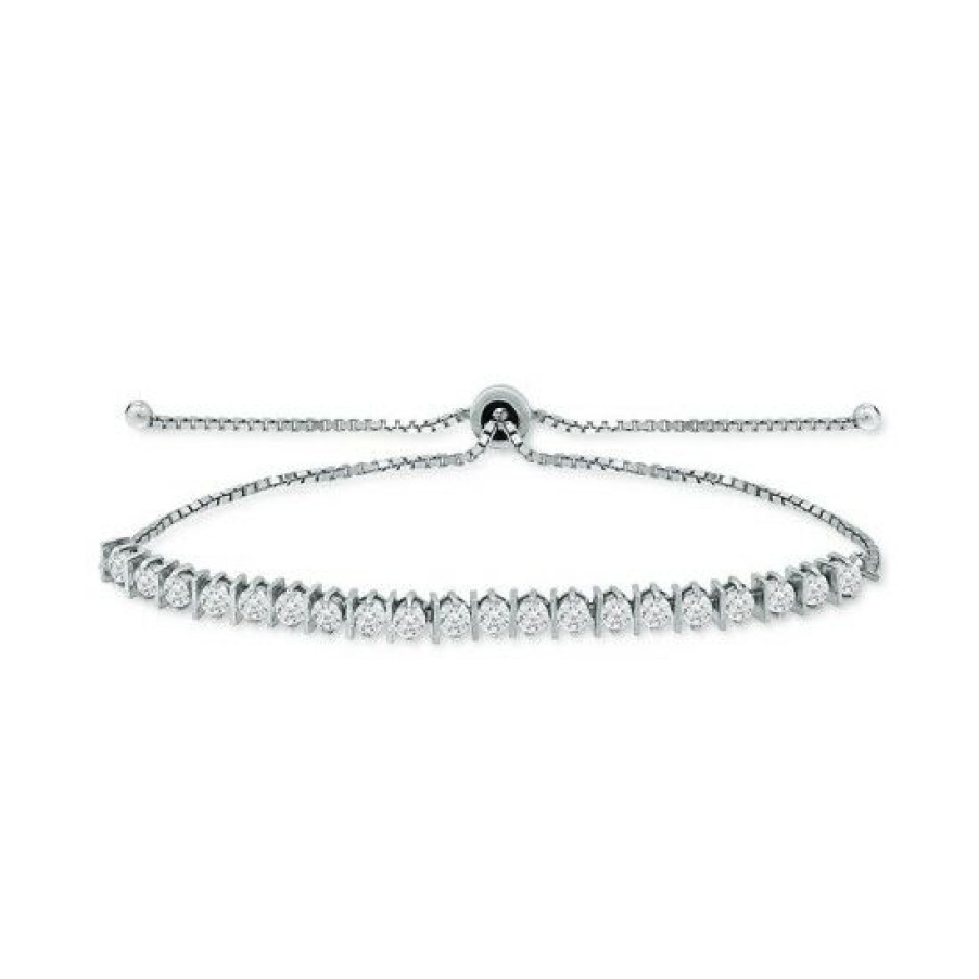 Jewelry & Watches * | Discount Giani Bernini Cubic Zirconia Bolo Bracelet, Created For Macy'S