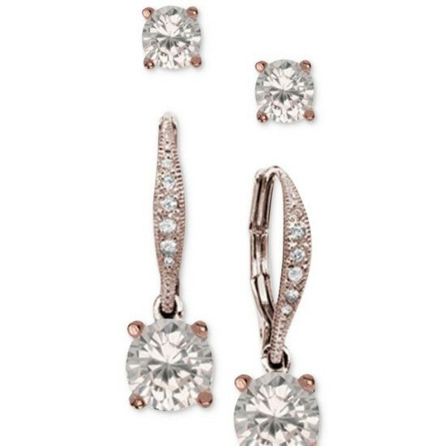 Jewelry & Watches * | Flash Sale Giani Bernini 2-Pc. Cubic Zirconia Earring Set In Sterling , 18K Gold-Plated Sterling And 18K Plated Sterling , Created For Macy'S