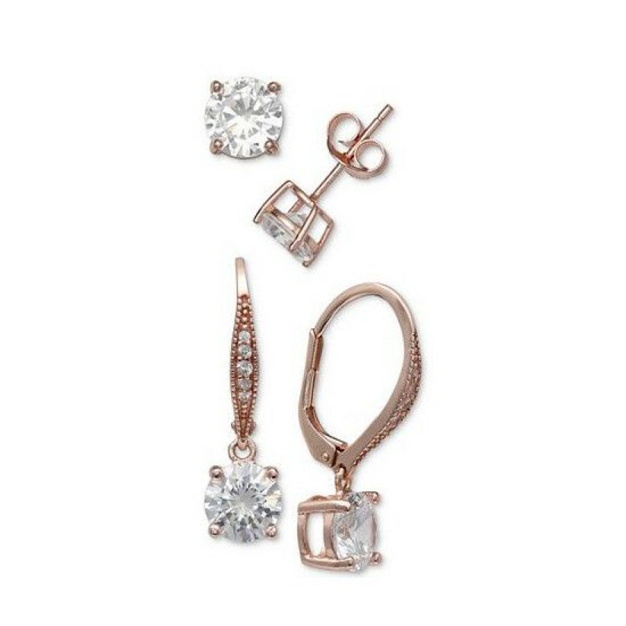 Jewelry & Watches * | Flash Sale Giani Bernini 2-Pc. Cubic Zirconia Earring Set In Sterling , 18K Gold-Plated Sterling And 18K Plated Sterling , Created For Macy'S