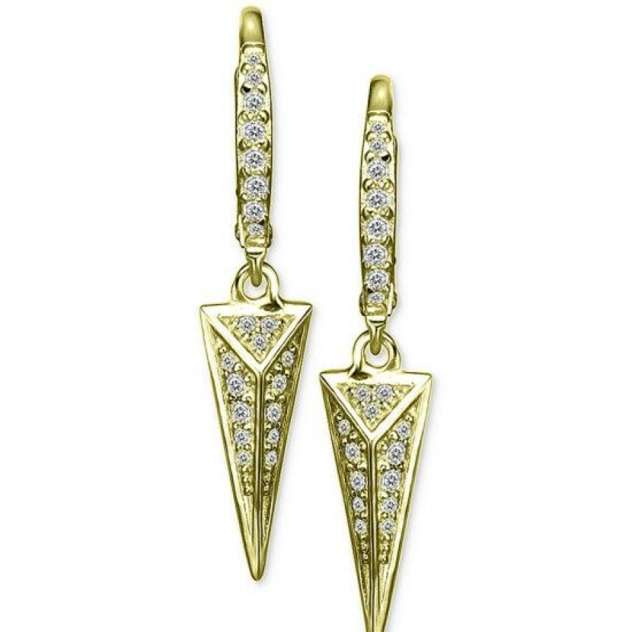 Jewelry & Watches * | Coupon Giani Bernini Cubic Zirconia Pyramid Drop Earrings, Created For Macy'S