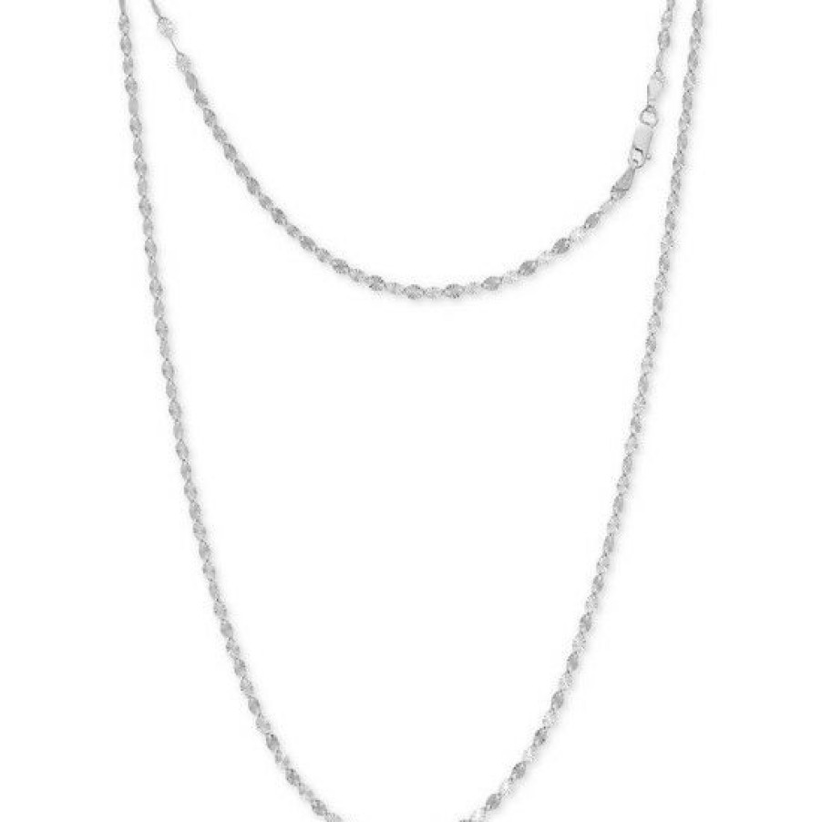 Jewelry & Watches * | Budget Giani Bernini Disco Link 16 Chain Necklace In , Created For Macy'S Sterling Silver