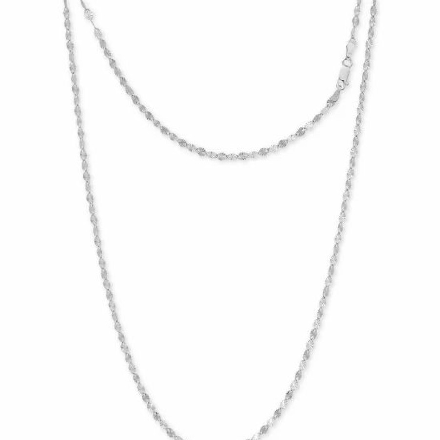 Jewelry & Watches * | Budget Giani Bernini Disco Link 16 Chain Necklace In , Created For Macy'S Sterling Silver