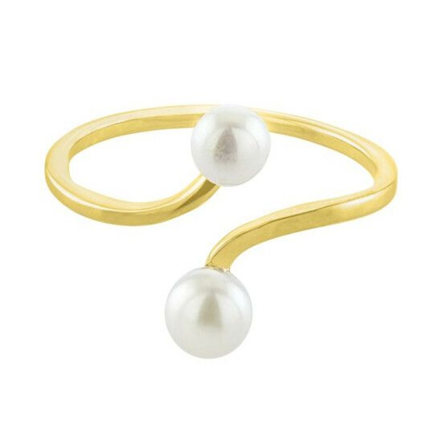 Jewelry & Watches * | Best Deal Giani Bernini Cultured Freshwater Pearl (4 & 5Mm) Bypass Ring, Created For Macy'S