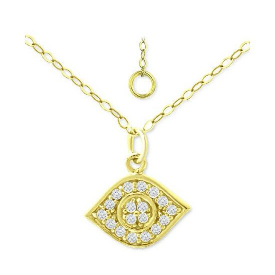 Jewelry & Watches * | Outlet Giani Bernini Cubic Zirconia Evil Eye Pendant Necklace, 16 + 2 Extender, Created For Macy'S