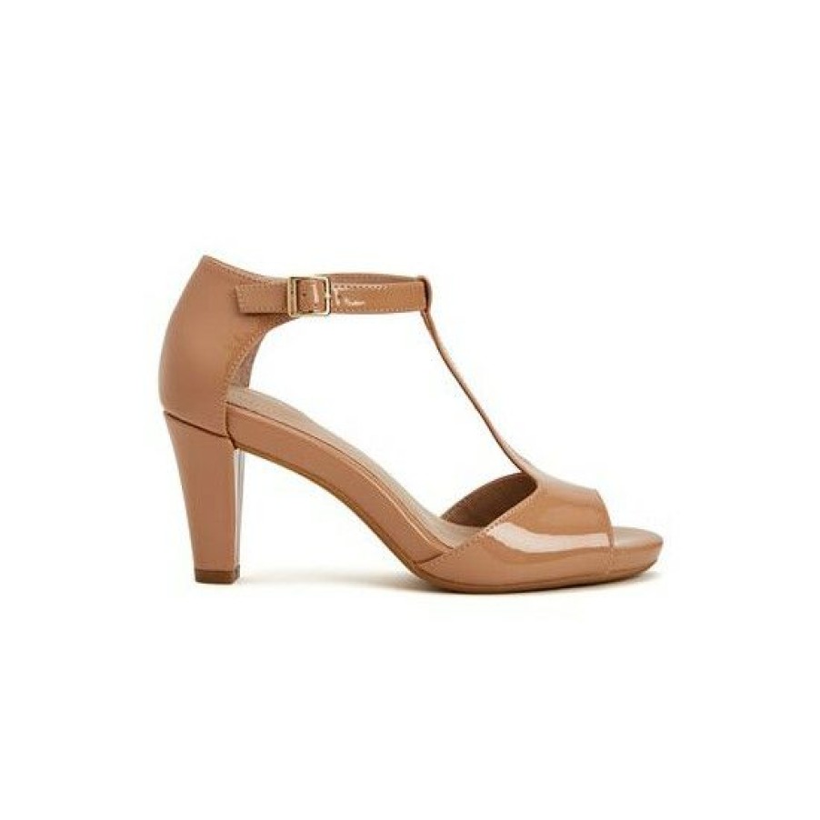 Shoes * | Discount Giani Bernini Claraa Memory Foam Dress Sandals, Created For Macy'S Nude Patent