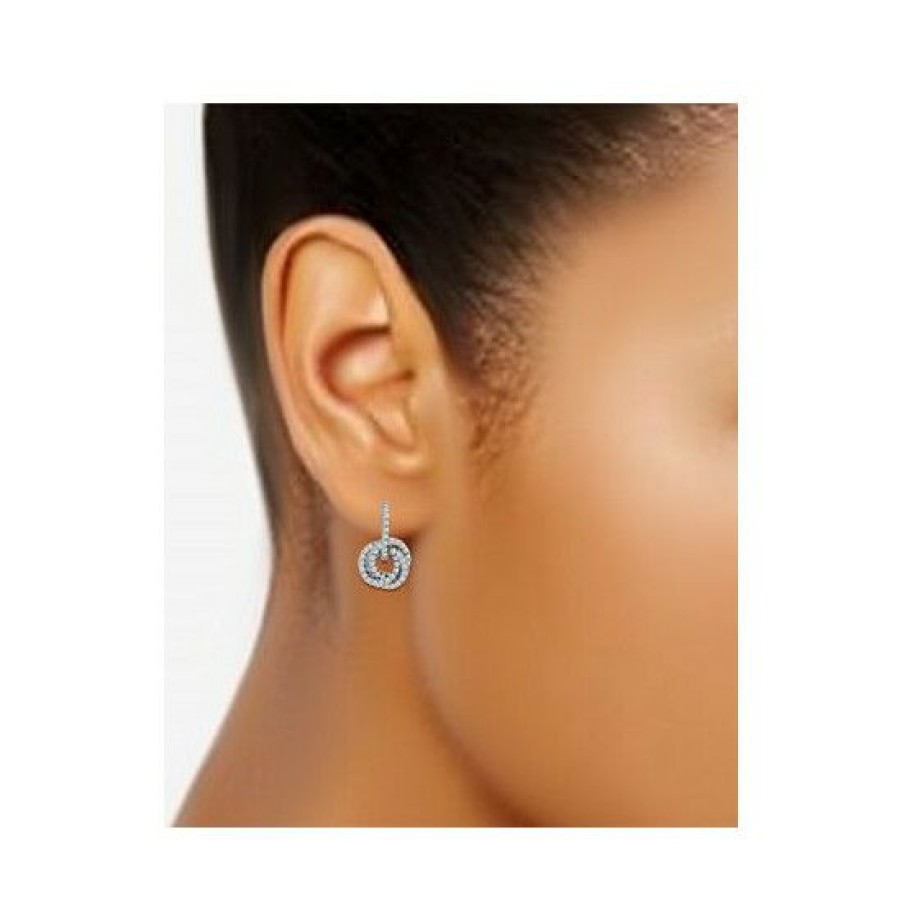 Jewelry & Watches * | Discount Giani Bernini Cubic Zirconia Interwoven Drop Earrings In , Created For Macy'S Sterling Silver