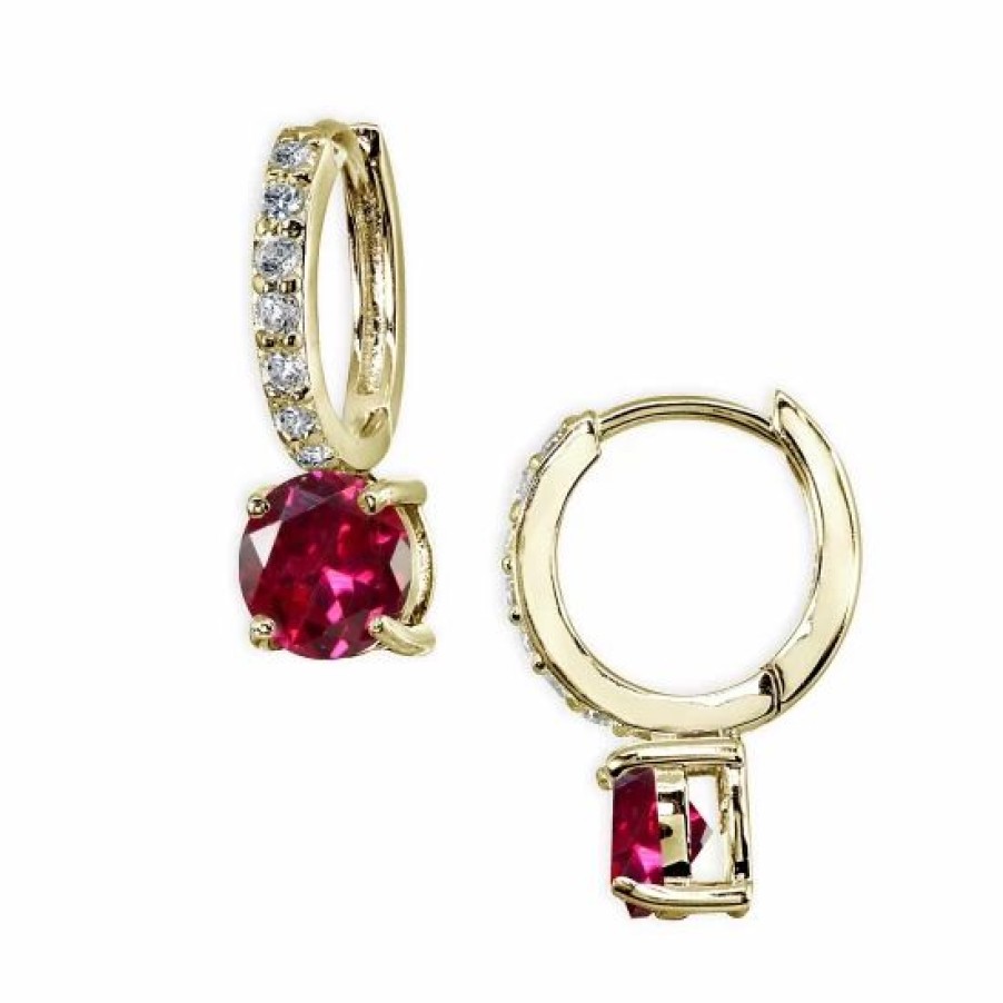 Jewelry & Watches * | Brand New Giani Bernini Colo Cubic Zirconia Huggie Hoop Earrings In 18K Gold Plated Sterling Silver