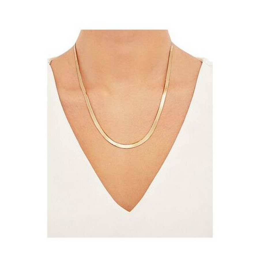 Jewelry & Watches * | Brand New Giani Bernini Herringbone Link 20 Chain Necklace (4.5Mm) In 18K Gold-Plated Sterling