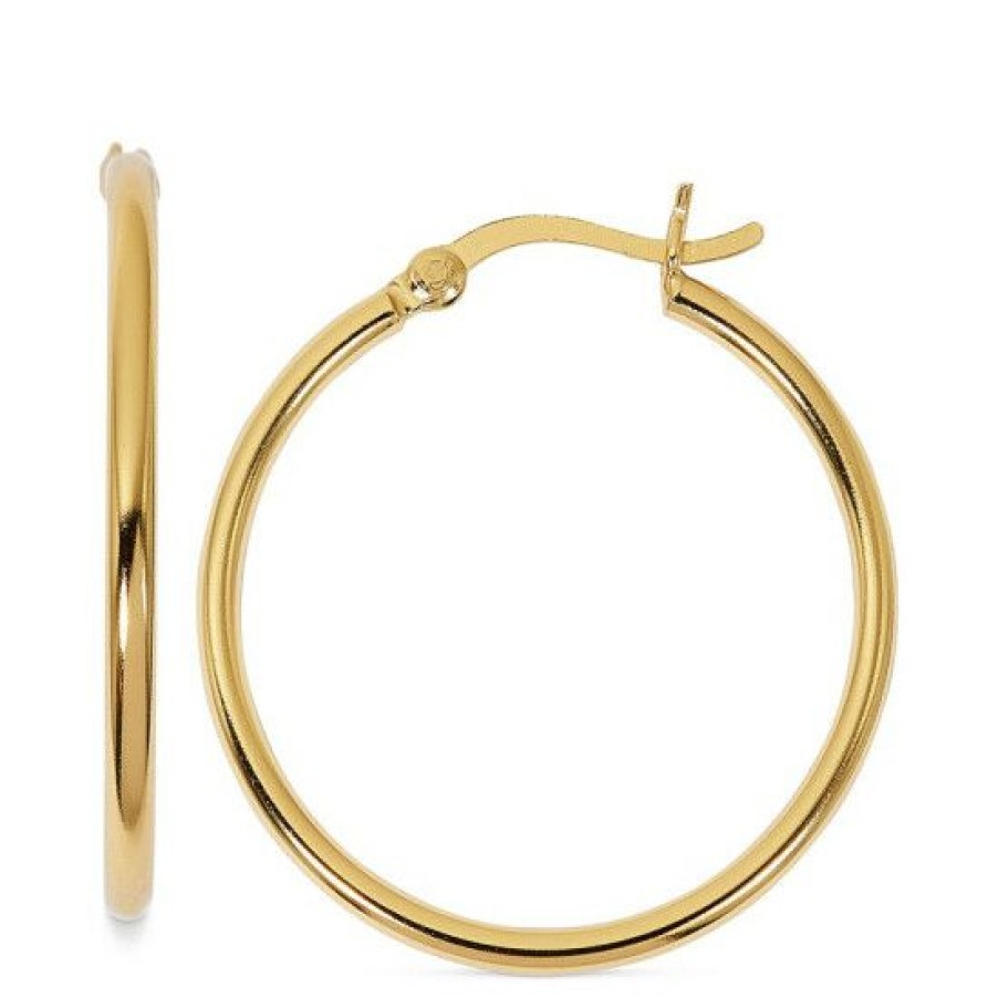 Jewelry & Watches * | Cheapest Giani Bernini Polished Medium Hoop Earrings, 30Mm, Created For Macy'S