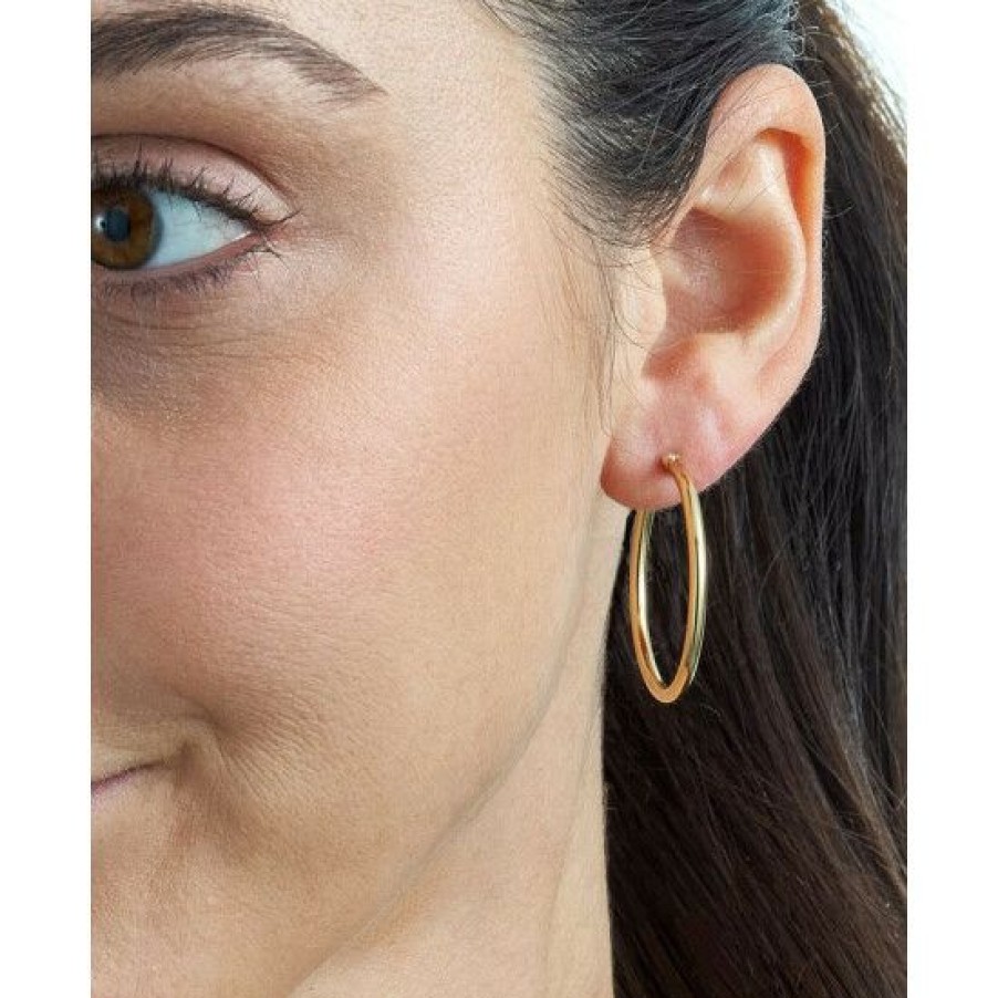 Jewelry & Watches * | Cheapest Giani Bernini Polished Medium Hoop Earrings, 30Mm, Created For Macy'S