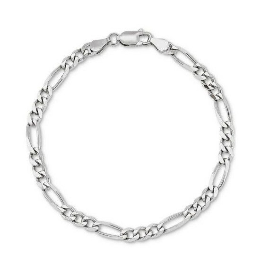 Jewelry & Watches * | Cheap Giani Bernini Figaro Link Chain Bracelet In Sterling , Created For Macy'S Silver