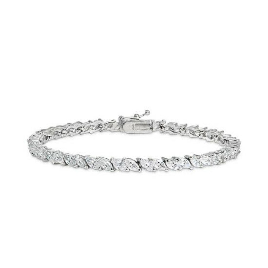 Jewelry & Watches * | Outlet Giani Bernini Cubic Zirconia Marquise Tennis Bracelet In , Created For Macy'S