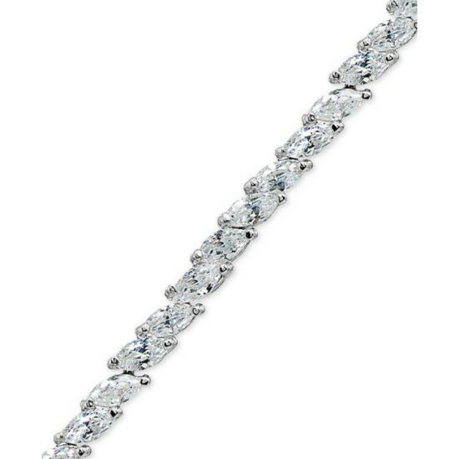 Jewelry & Watches * | Outlet Giani Bernini Cubic Zirconia Marquise Tennis Bracelet In , Created For Macy'S