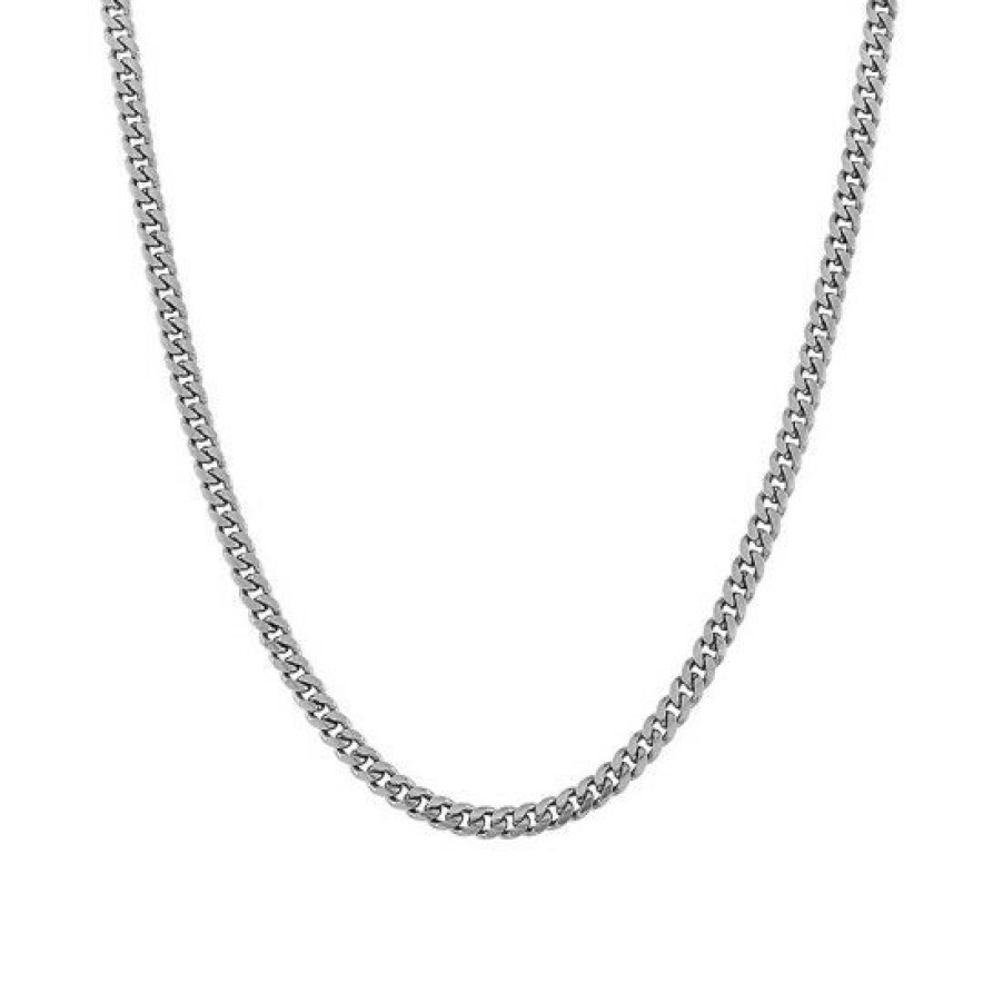 Jewelry & Watches * | Buy Giani Bernini Cuban Link 18 Chain Necklace In Sterling Silver