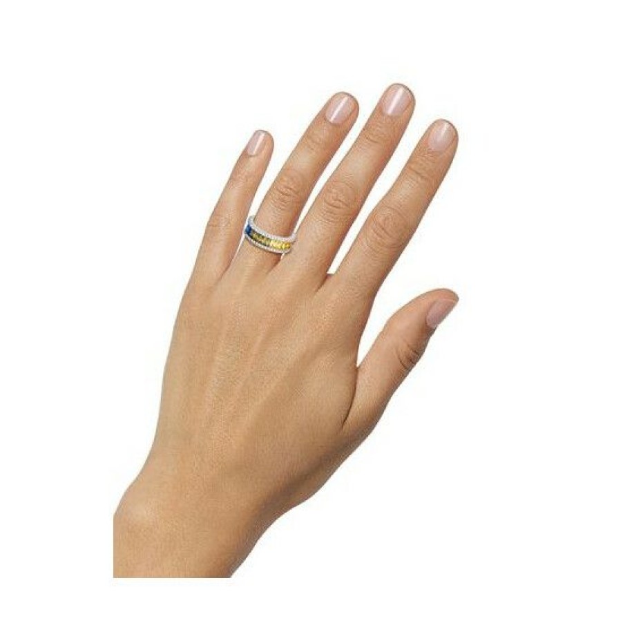 Jewelry & Watches * | Best Deal Giani Bernini Color Cubic Zirconia Baguette Ring In Sterling Silver, Created For Macy'S Multi