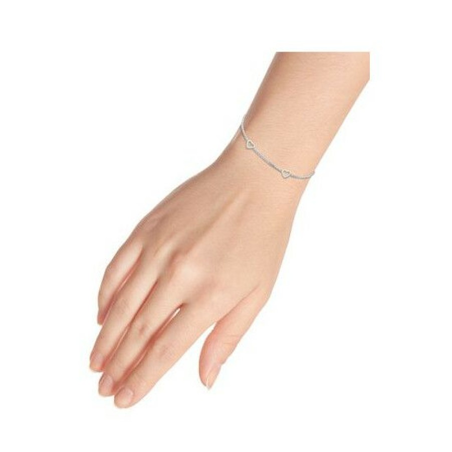 Jewelry & Watches * | Coupon Giani Bernini Sterling Bracelet, Open Heart Chain