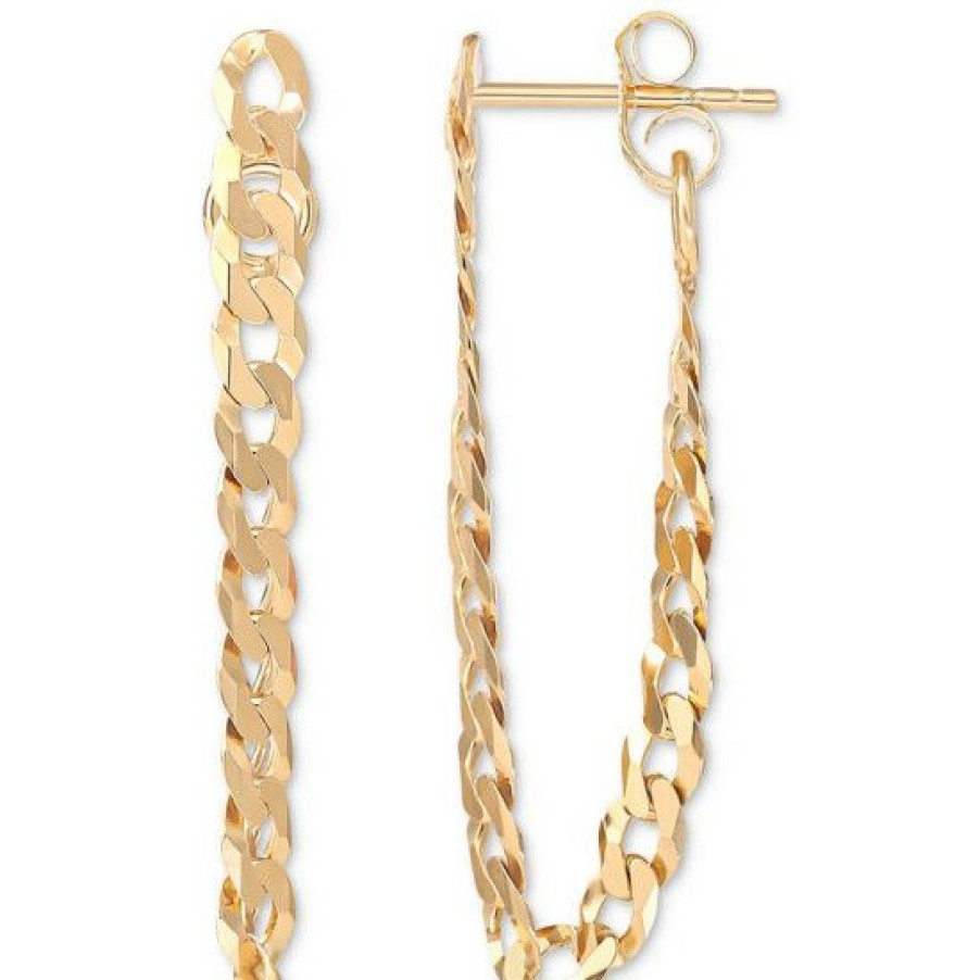 Jewelry & Watches * | Cheapest Giani Bernini Curb Link Chain Dangle Drop Earrings, Created For Macy'S