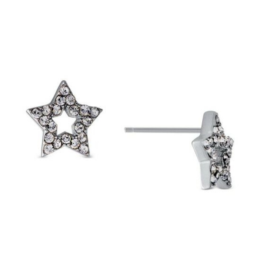 Jewelry & Watches * | Buy Giani Bernini Crystal (1/6 Ct. T.W.) Star Stud Earrings In Sterling Silver