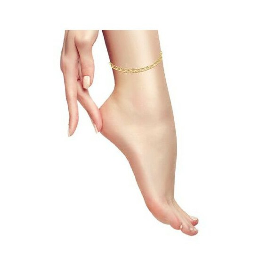 Jewelry & Watches * | Brand New Giani Bernini Double Row Heart Ankle Bracelet In 18K Gold-Plated Sterling Sterling , Created For Macy'S