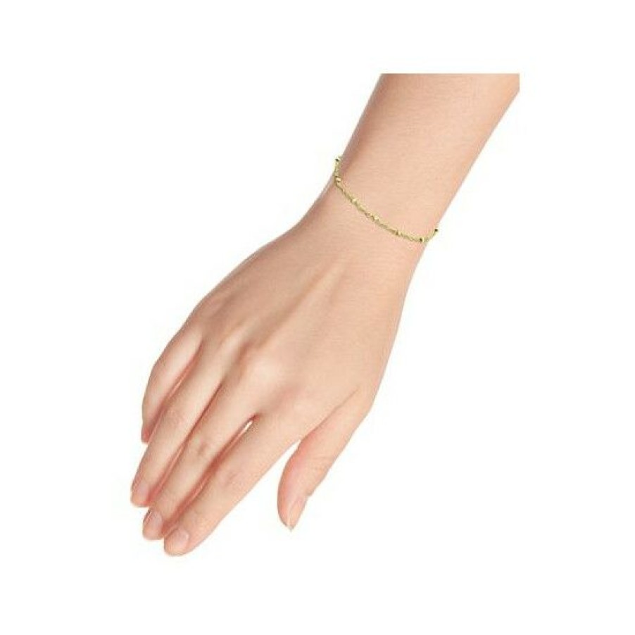 Jewelry & Watches * | Wholesale Giani Bernini Beaded Singapore Link Chain Bracelet In 18K Gold-Plated Sterling Silver, Created For Macy'S Gold Over Silver