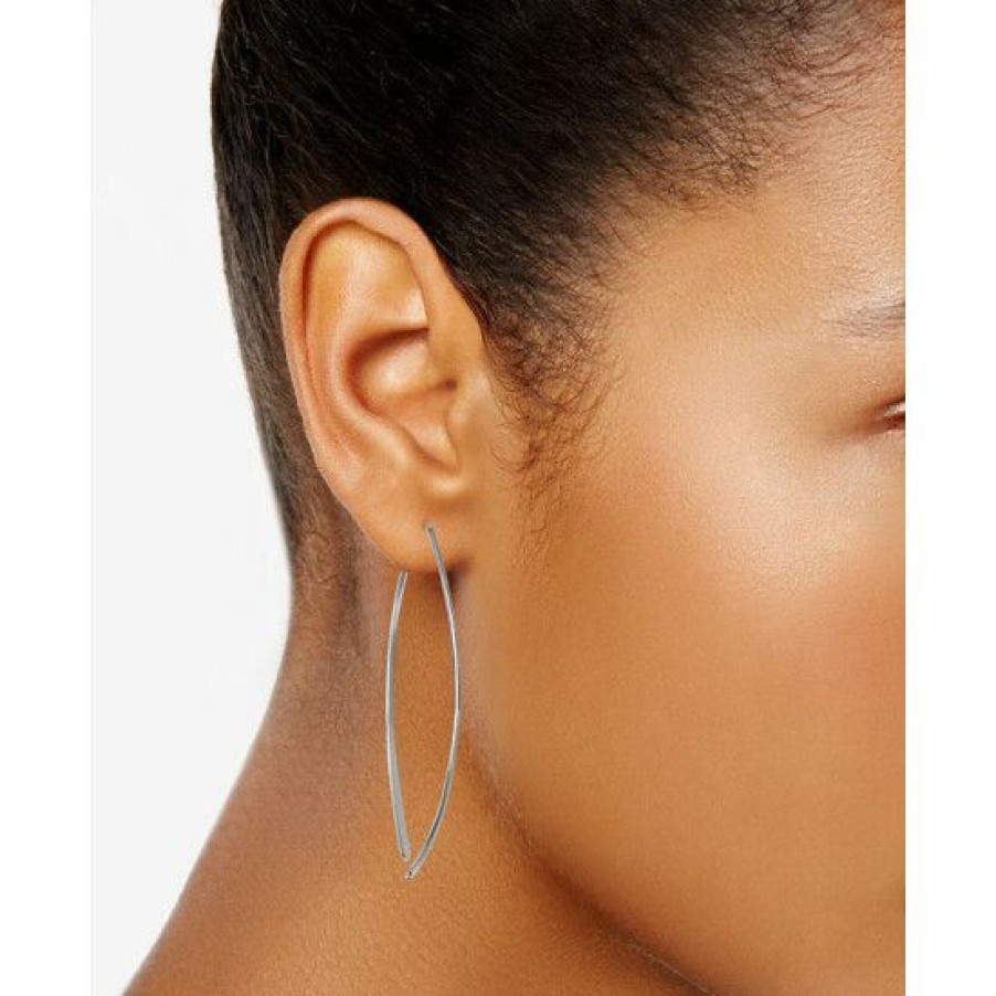 Jewelry & Watches * | New Giani Bernini Threader Earrings In Sterling , Created For Macy'S Silver