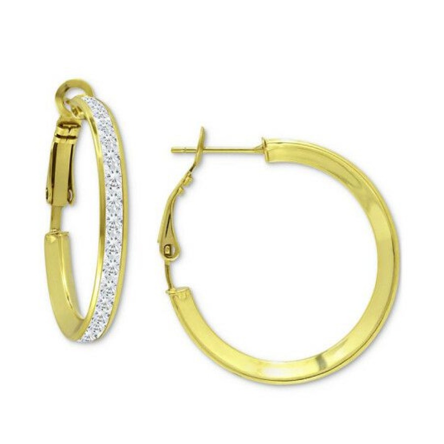 Jewelry & Watches * | Best Deal Giani Bernini Cubic Zirconia Medium Hoop Earrings, 1, Created For Macy'S