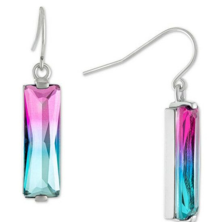 Jewelry & Watches * | Cheapest Giani Bernini Colorful Crystal Drop Earrings In , Created For Macy'S Sterling Silver