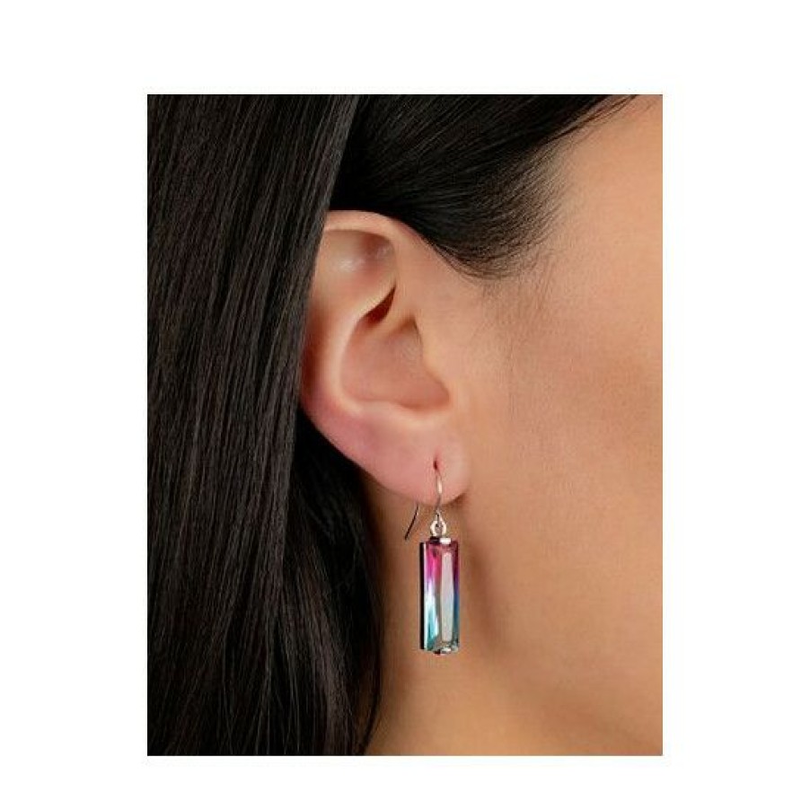 Jewelry & Watches * | Cheapest Giani Bernini Colorful Crystal Drop Earrings In , Created For Macy'S Sterling Silver