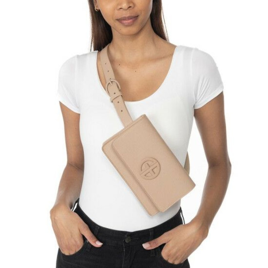 Handbags & Accessories * | Buy Giani Bernini Buckle Logo Fanny Pack, Created For Macy'S