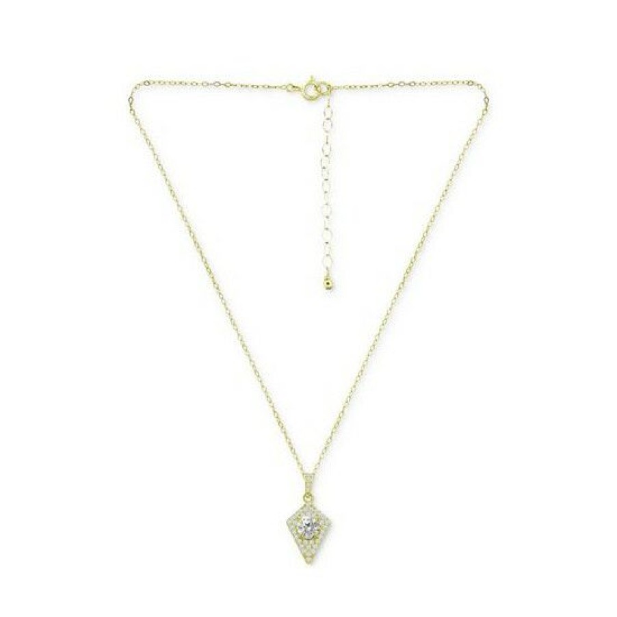 Jewelry & Watches * | Coupon Giani Bernini Cubic Zirconia Kite Cluster Pendant Necklace, 16 + 2 Extender, Created For Macy'S