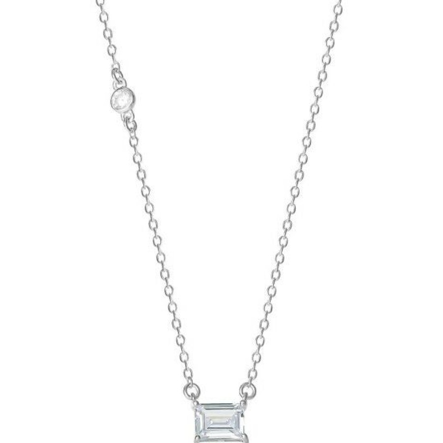 Jewelry & Watches * | Outlet Giani Bernini Cubic Zirconia 18 Pendant Necklace In , Created For Macy'S Sterling Silver