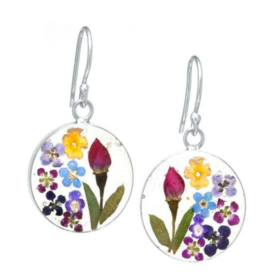 Jewelry & Watches * | New Giani Bernini Medium Round Dried Flower Earrings In Sterling Silver. Available In , Or