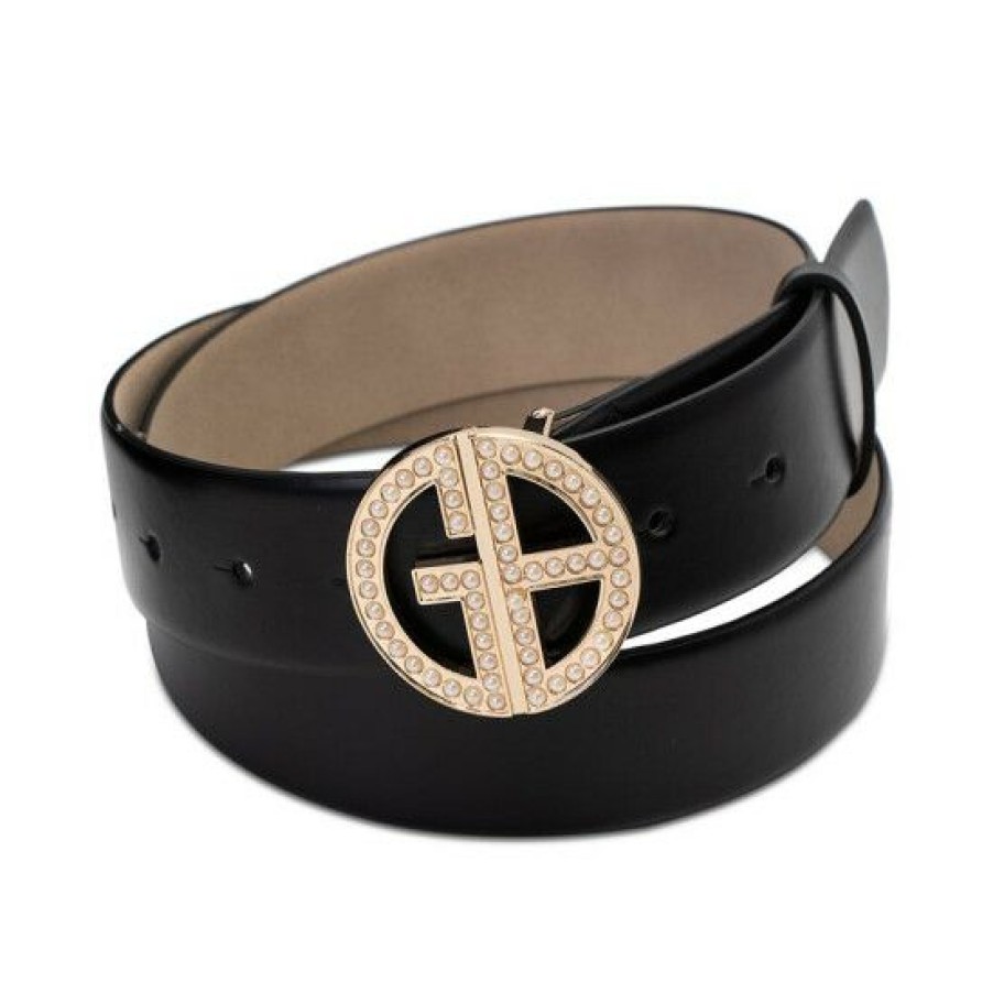 Handbags & Accessories * | Discount Giani Bernini Women'S Imitation Pearl Embellished Logo Belt