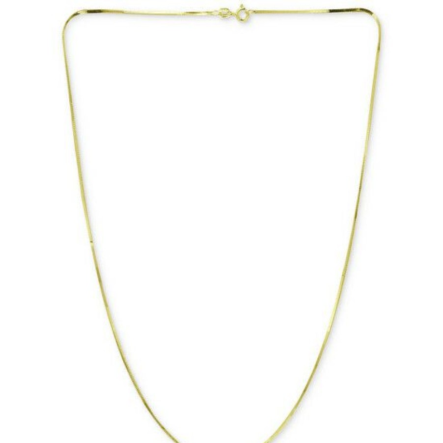 Jewelry & Watches * | Outlet Giani Bernini Square Snake Link 16 Chain Necklace In 18K Gold-Plated Sterling Silver, Created For Macy'S Gold Over Silver