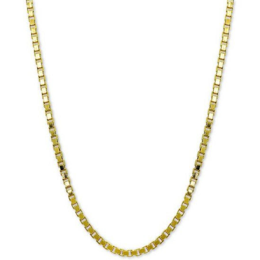 Jewelry & Watches * | Brand New Giani Bernini Box Link 18 Chain Necklace In 18K Plated Sterling Silver, Created For Macy'S Gold