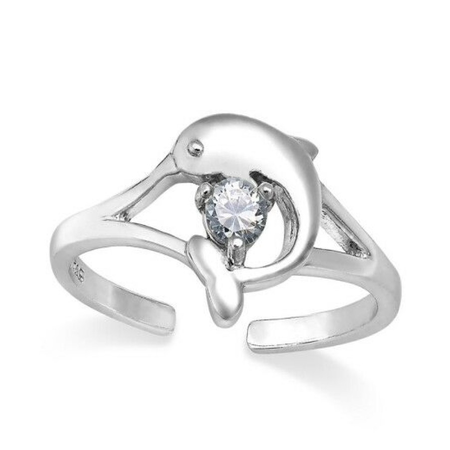 Jewelry & Watches * | Coupon Giani Bernini B. Brilliant Cubic Zirconia Dolphin Toe Ring In (1/10 Ct. T.W.)