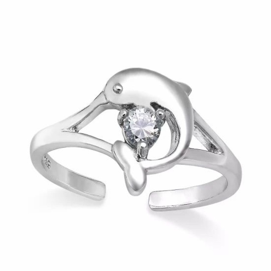 Jewelry & Watches * | Coupon Giani Bernini B. Brilliant Cubic Zirconia Dolphin Toe Ring In (1/10 Ct. T.W.)