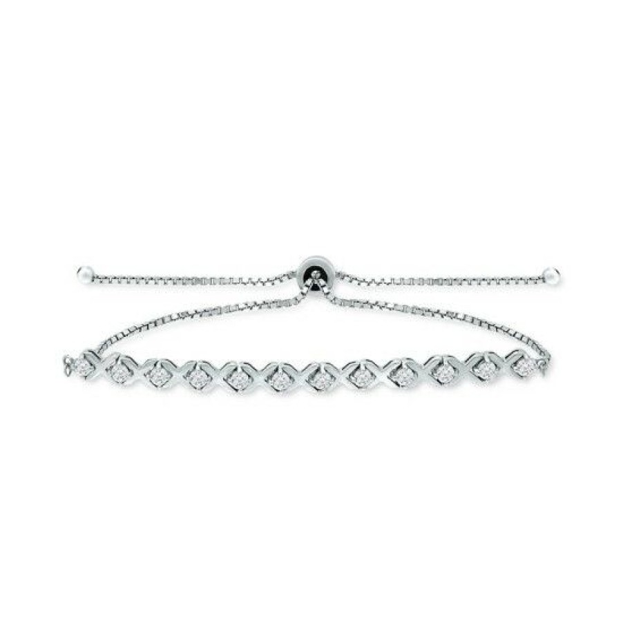 Jewelry & Watches * | Best Pirce Giani Bernini Cubic Zirconia Xo Bolo Bracelet, Created For Macy'S