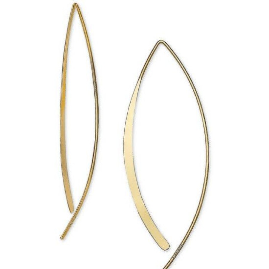 Jewelry & Watches * | Best Deal Giani Bernini Polished Threader Earrings In 18K Plated Sterling Silver, Created For Macy'S Gold