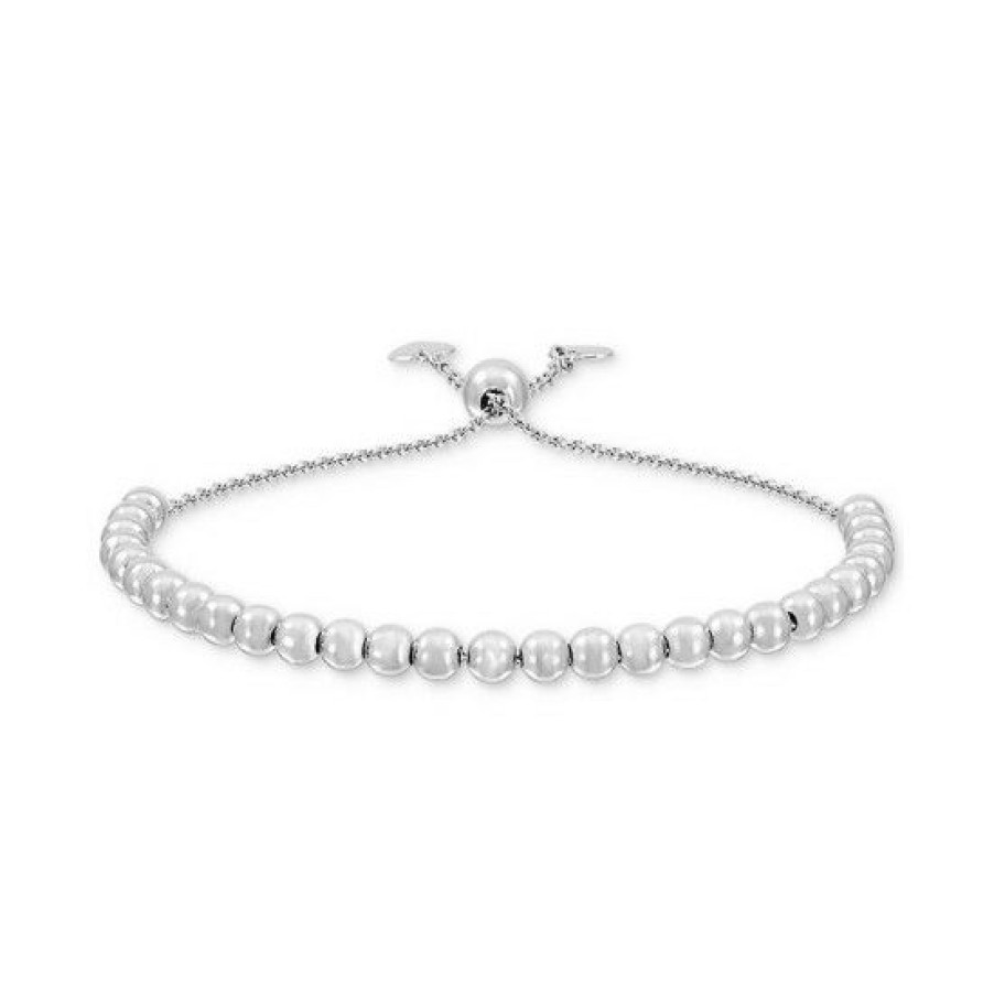 Jewelry & Watches * | Cheap Giani Bernini Polished Bead Bolo Bracelet In , Created For Macy'S Sterling Silver