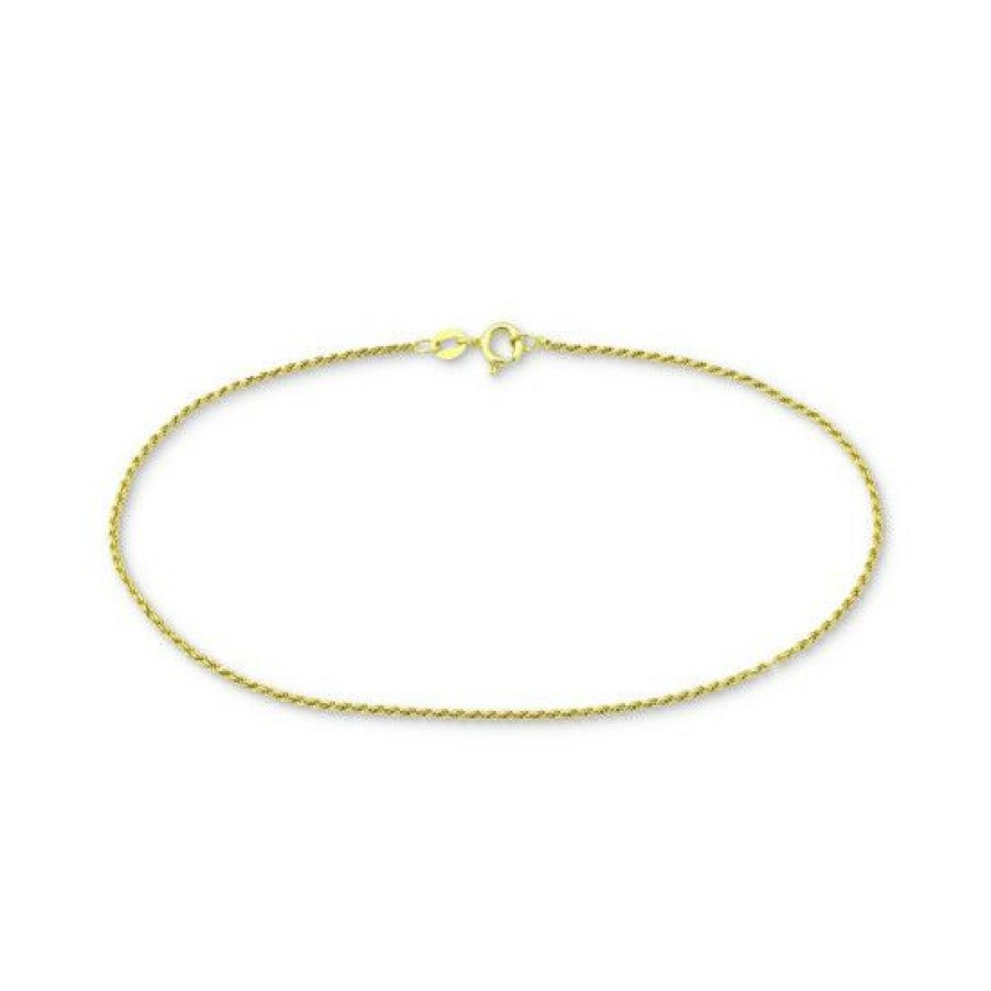 Jewelry & Watches * | Wholesale Giani Bernini Twist Rope Ankle Bracelet In 18K Gold-Plated Sterling , Also Available In Sterling , Created For Macy'S