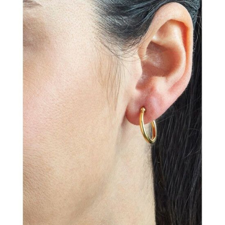 Jewelry & Watches * | Cheap Giani Bernini Polished Small Hoop Earrings In 18K Gold-Plated Sterling Silver, 15Mm, Created For Macy'S Gold Over Silver