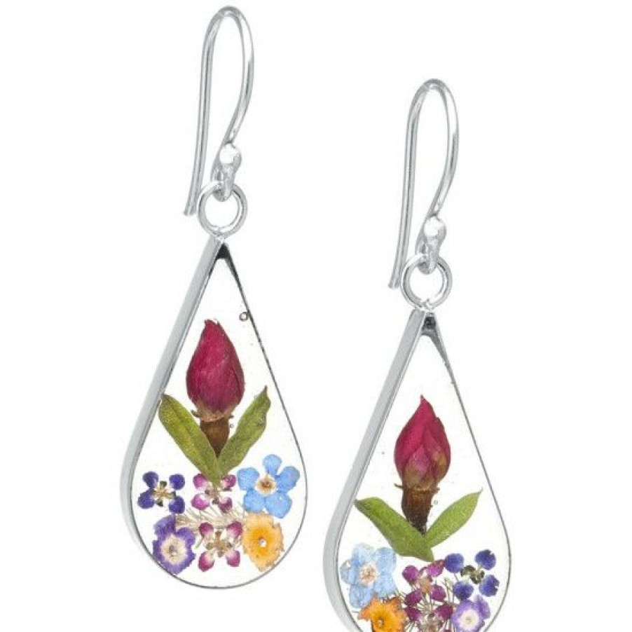 Jewelry & Watches * | New Giani Bernini Medium Teardrop Dried Flower Earrings In Sterling Silver. Available In , , Or