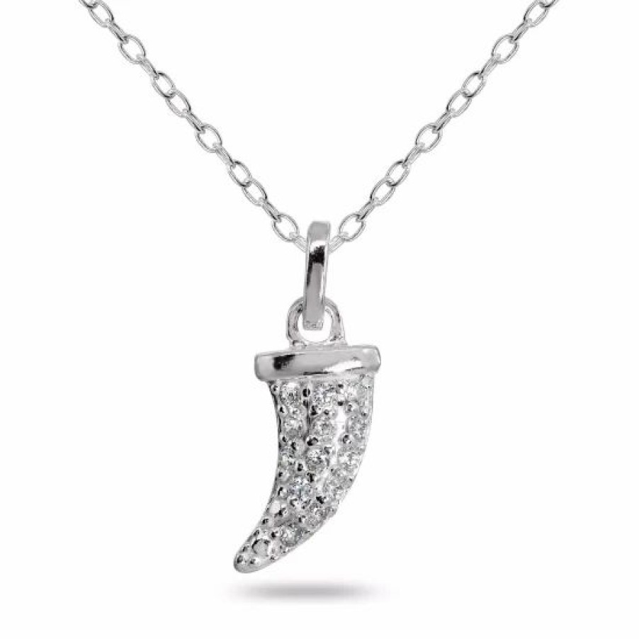 Jewelry & Watches * | Best Reviews Of Giani Bernini Cubic Zirconia Horn Pendant In Sterling Silver