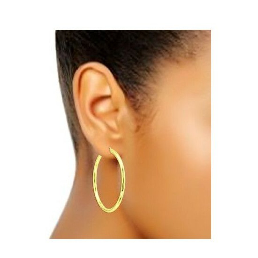 Jewelry & Watches * | Flash Sale Giani Bernini Round Polished Large Hoop Earrings, 70Mm, Created For Macy'S