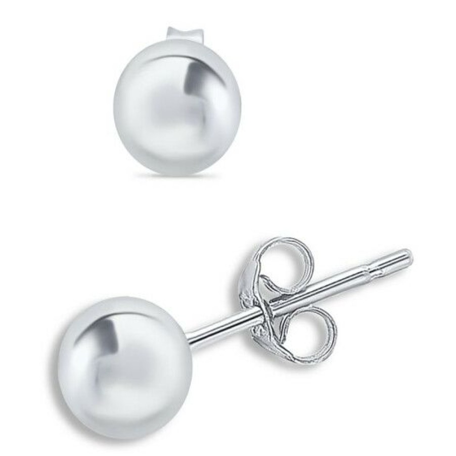 Jewelry & Watches * | Budget Giani Bernini Ball Stud Earrings (10Mm) In Sterling , Created For Macy'S Silver