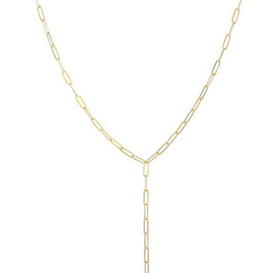 Jewelry & Watches * | New Giani Bernini Paperclip Link 18 Lariat Necklace In 18K Gold-Plated Sterling Silver, Created For Macy'S Gold Over Silver